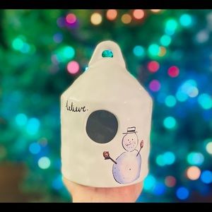 Mini Believe Snowman Christmas Birdhouse New